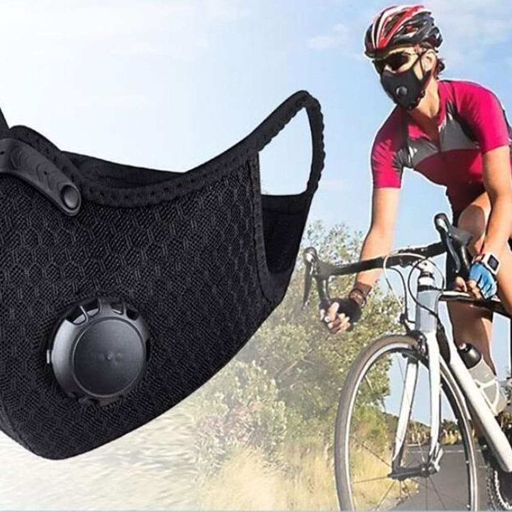 Lightweight Sports Face Mask with Carbon Filter – Breathable & Reusable